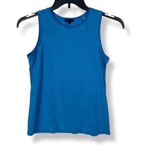 Patrick Assaraf Tank Top‎ Womens Size XS Pima Cotton Blue Workout Performance